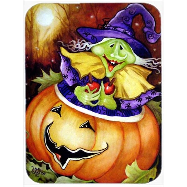 Carolines Treasures Carolines Treasures PJC1004LCB Bewitched And Glowing Halloween Glass Cutting Board; Large - PJC1004LCB
