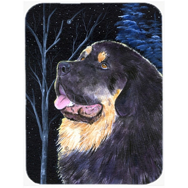 Carolines Treasures Starry Night Tibetan Mastiff Glass Cutting Board - Large- 15 H x 12 L in. - SS8552LCB