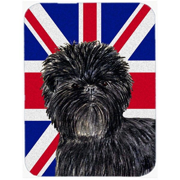 Carolines Treasures Affenpinscher With English Union Jack British Flag Glass Cutting Board - Large - SS4953LCB