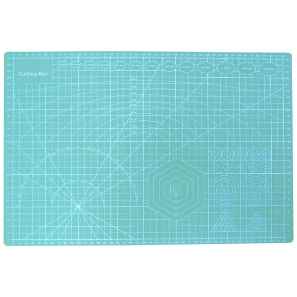 Multicomp Pro Cutting Mat, A3, 11.81 in. x 17.71 in. x 0.11 in., Polyvinyl Chloride, Dbl Sided, Self-healing, Grn - MP008310