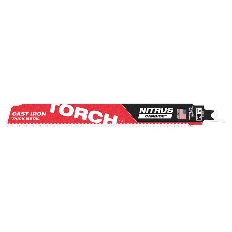 Milwaukee 9 pulgadas 8 TPI TORCH Nitrus Carbide Teeth Metal Cutting SAWZALL Hoja de sierra de vaivén - 48-00-5262