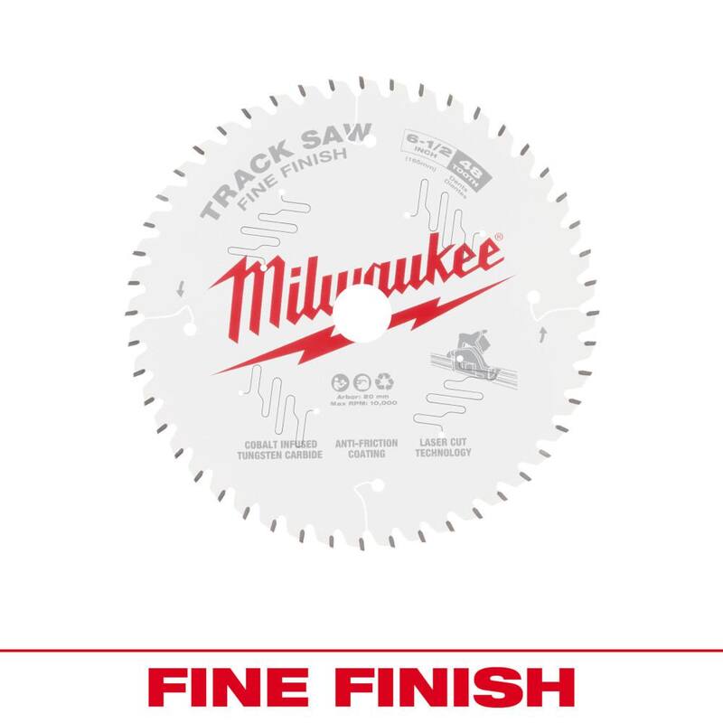 Hoja de sierra para riel de acabado fino de 48 dientes de Milwaukee de 6-1/2 pulgadas (1 paquete) - 48-40-0627