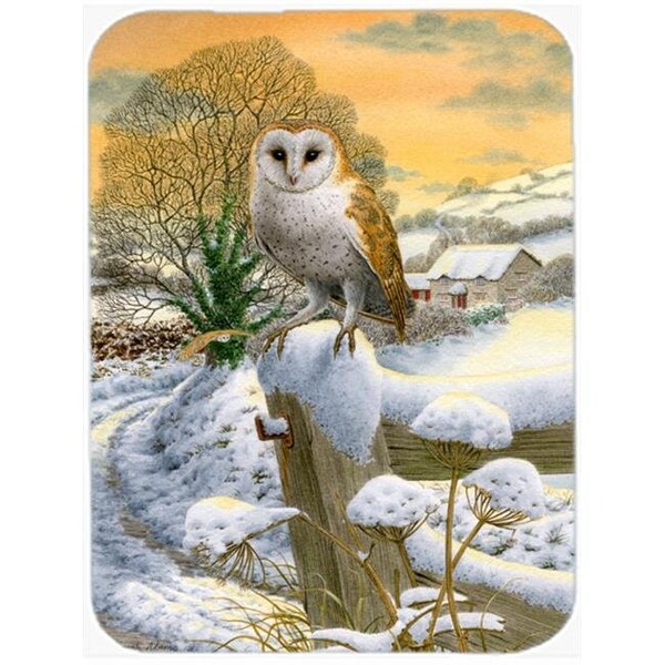 Carolines Treasures Carolines Treasures ASA2002LCB Sunset Barn Owl Glass Cutting Board; Large - ASA2002LCB
