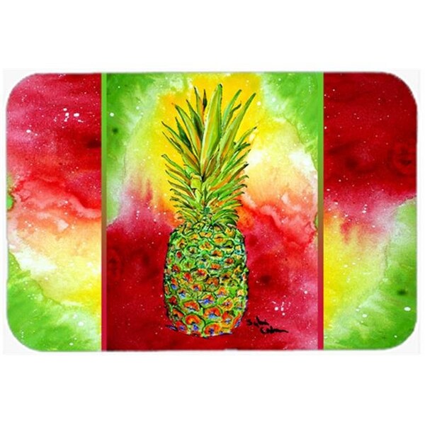Carolines Treasures Carolines Treasures 8395LCB 15 x 12 in. Pineapple in Green and Red Glass Cutting Board - 8395LCB