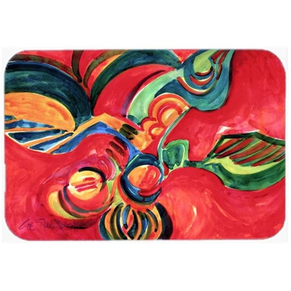 Carolines Treasures Carolines Treasures 6043LCB 15 x 12 in. Red Flowers and berries Glass Cutting Board; Large - 6043LCB