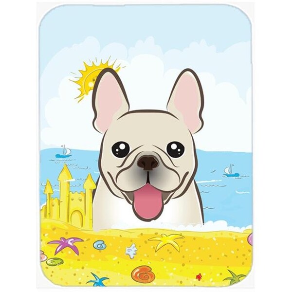 Carolines Treasures Carolines Treasures BB2106LCB French Bulldog Summer Beach Glass Cutting Board; Large - BB2106LCB