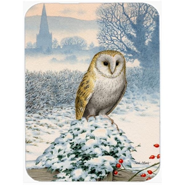 Carolines Treasures Carolines Treasures ASA2157LCB Barn Owl Glass Cutting Board; Large - ASA2157LCB