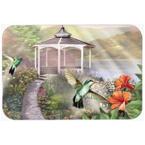 Carolines Treasures Carolines Treasures PTW2053LCB Garden Gazebo Hummingbird Duo Glass Cutting Board; Large - PTW2053LCB