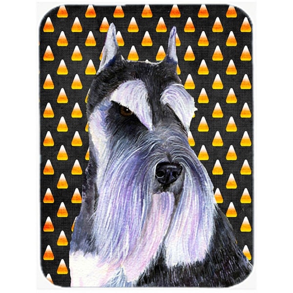 Carolines Treasures Schnauzer Candy Corn Halloween Portrait Glass Cutting Board - Large- 15 H x 12 L in. - SS4270LCB
