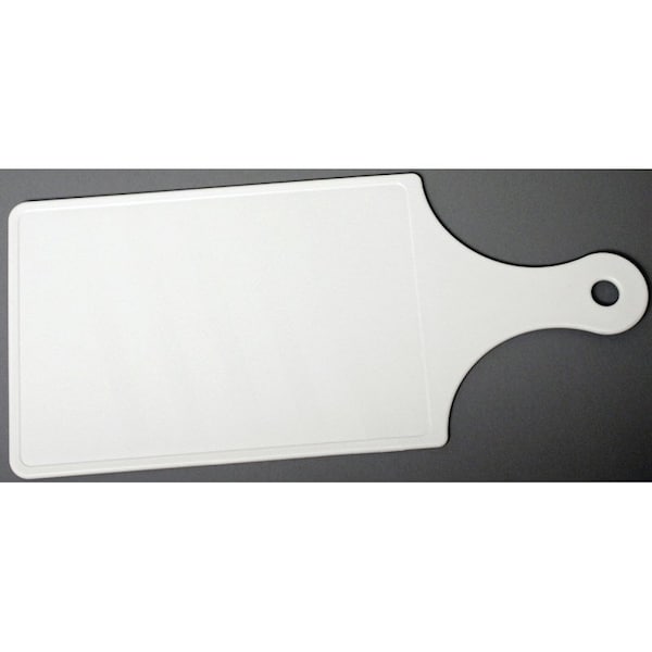 Chef Craft Cutting Board, 12 in L, 5 in W, Plastic, White - 20965