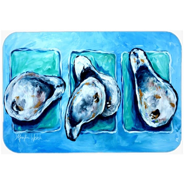 Carolines Treasures 15 x 12 in. Oysters Oyster Plus Oyster - Oysters Glass Cutting Board - Large - MW1110LCB