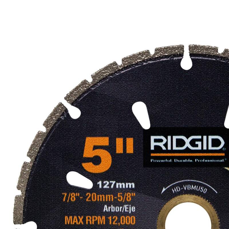 RIDGID 5 pulgadas. Hoja de corte múltiple de diamante - HD-VBMU50