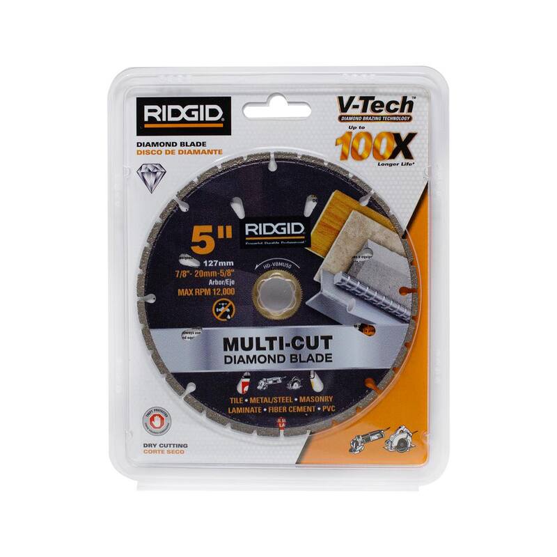 RIDGID 5 pulgadas. Hoja de corte múltiple de diamante - HD-VBMU50