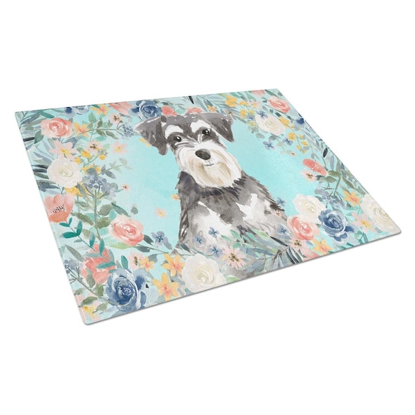 Carolines Treasures Schnauzer No.2 Glass Cutting Board Large - CK3417LCB