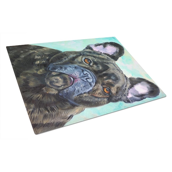 Carolines Treasures French Bulldog Lookin at You Glass Cutting Board Large - 7380LCB