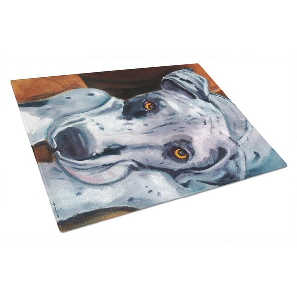 Carolines Treasures Great Dane Waiting Patiently Glass Cutting Board Large - 7385LCB