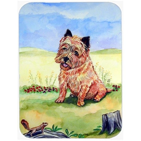 Carolines Treasures Carolines Treasures 7017LCB Cairn Terrier and the chipmunk Glass Cutting Board - Large; 15 x 12 in. - 7017LCB