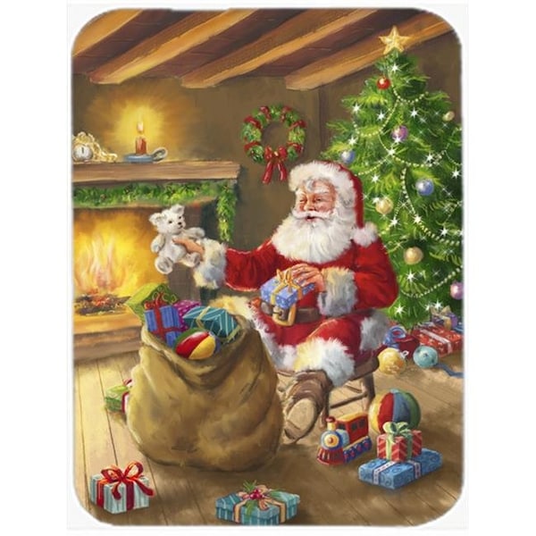 Carolines Treasures Carolines Treasures APH5793LCB Christmas Santa Claus Unloading Toys Glass Large Cutting Board - APH5793LCB