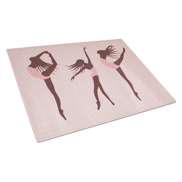 Carolines Treasures Dancers Linen Pink Glass Cutting Board Large - BB5377LCB
