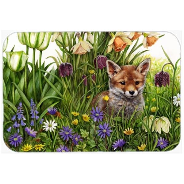 Carolines Treasures Carolines Treasures CDCO0464LCB April Fox by Debbie Cook Glass Large Cutting Board - CDCO0464LCB