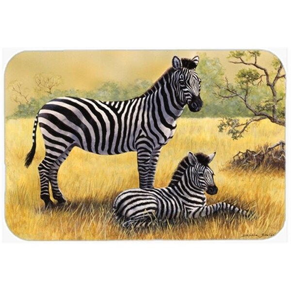 Carolines Treasures Carolines Treasures BDBA0308LCB Zebras by Daphne Baxter Glass Large Cutting Board - BDBA0308LCB