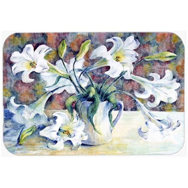 Carolines Treasures Carolines Treasures GFGO0014LCB Easter Lillies Glass Large Cutting Board - GFGO0014LCB
