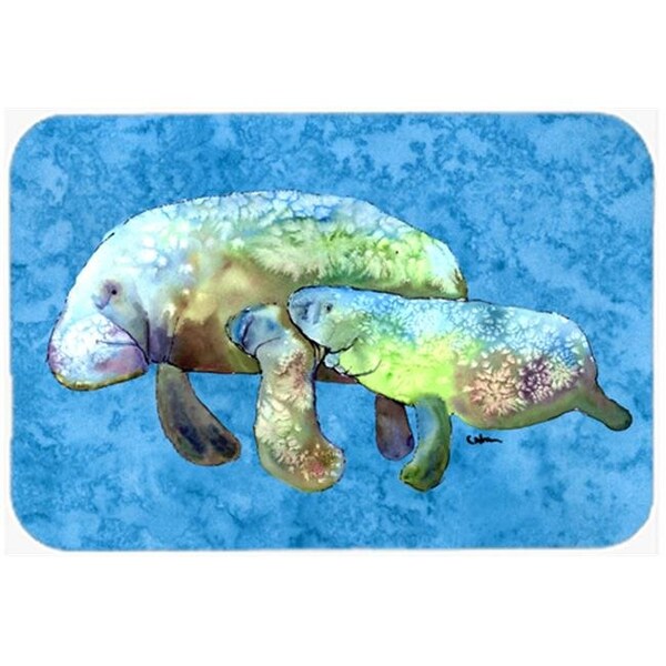 Carolines Treasures Carolines Treasures 8660LCB Manatee Glass Cutting Board - Large; 15 H x 12 L in. - 8660LCB