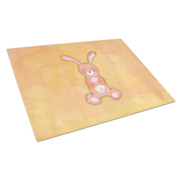Carolines Treasures Rabbit Watercolor Glass Cutting Board Large - BB7383LCB