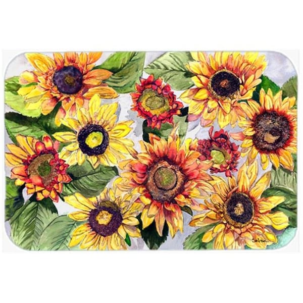 Carolines Treasures Carolines Treasures 8766LCB 15 X 12 In. Sunflowers Glass Cutting Board Large Size - 8766LCB
