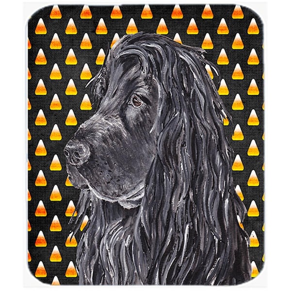 Carolines Treasures 15 X 12 In. English Cocker Spaniel Halloween Candy Corn Glass Cutting Board Large Size - SC9527LCB