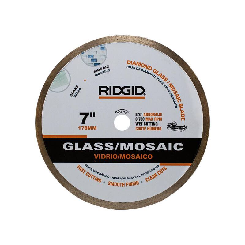 Hoja de baldosas de mosaico de vidrio de 7 pulgadas RIDGID - HD-GT70P