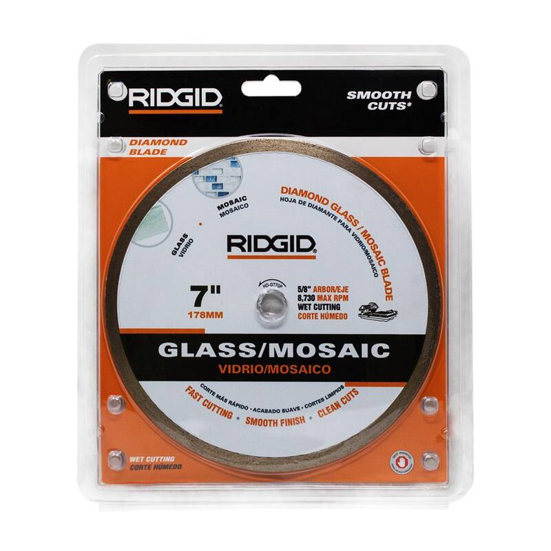 Hoja de baldosas de mosaico de vidrio de 7 pulgadas RIDGID - HD-GT70P