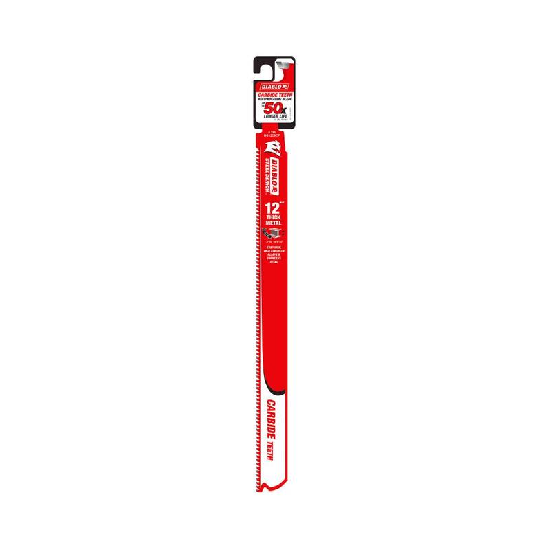 DIABLO 12 pulgadas 8 TPI Steel Demon Carbide Reciprocating Saw Blade para corte de metal grueso - DS1208CF