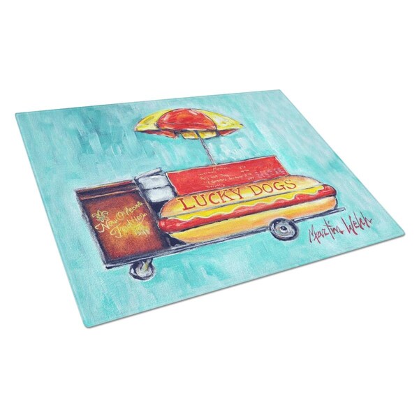 Carolines Treasures Lucky Dog For Me Glass Cutting Board Large - MW1279LCB