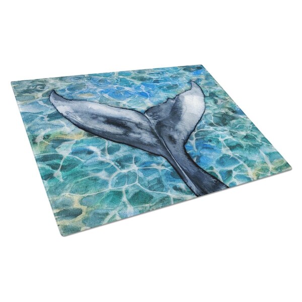 Carolines Treasures Whale Tail Glass Cutting Board Large - BB5337LCB