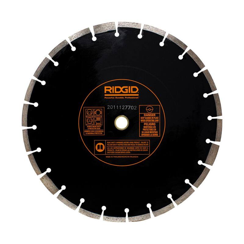 Hoja de diamante para sierra de piso de doble uso RIDGID de 14 pulgadas - HD-CC14X