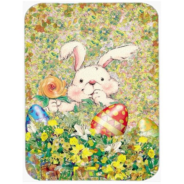 Carolines Treasures Carolines Treasures APH2954LCB Easter Bunny & Eggs Glass Large Cutting Board - APH2954LCB