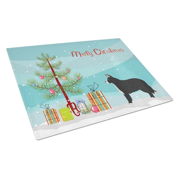 Carolines Treasures Shollie No.1 Christmas Tree Glass Cutting Board Large - CK3873LCB