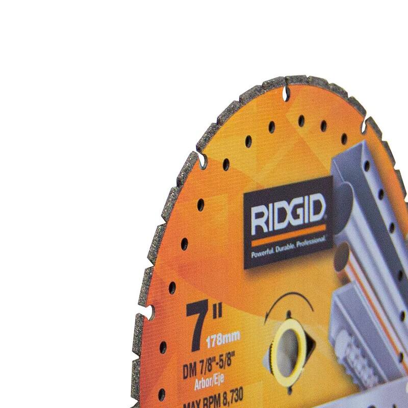 Hoja de corte de diamante para metal de 7 pulgadas RIDGID - HD-LMC70