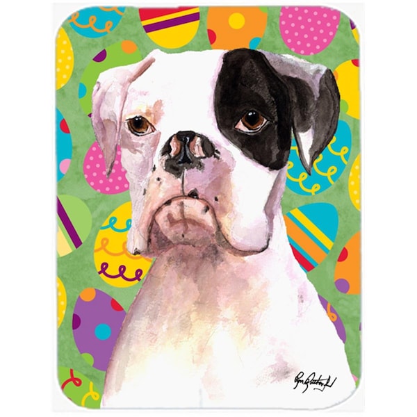 Carolines Treasures 15 X 12 In. Cooper Eggravaganza Boxer Easter Glass Cutting Board Large Size - RDR3018LCB