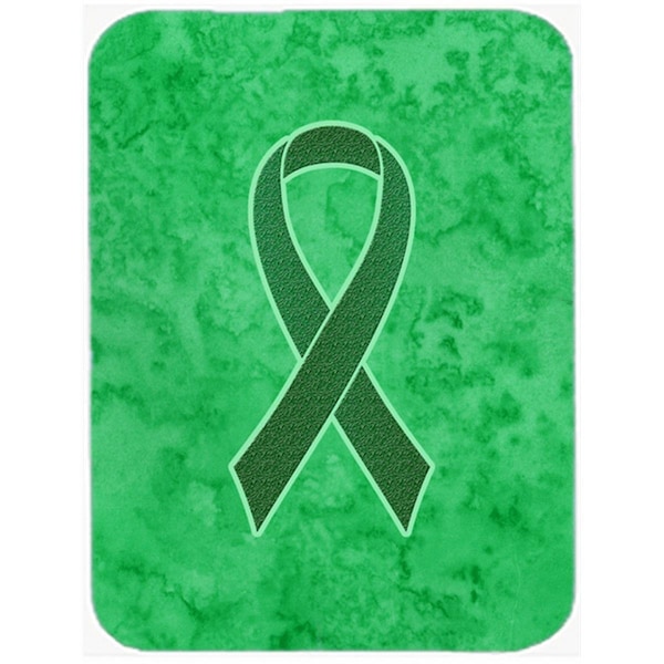 Carolines Treasures 15 H x 12 L In. Kelly Green Ribbon for Kidney Cancer Awareness Glass Cutting Board- Large Size - AN1220LCB