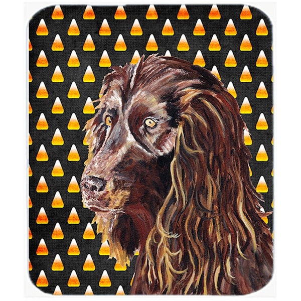 Carolines Treasures 15 X 12 In. Boykin Spaniel Halloween Candy Corn Glass Cutting Board Large Size - SC9532LCB