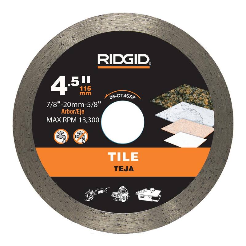 Hoja de sierra de diamante de borde continuo de 4.5 pulgadas para azulejos - 25-CT45XP
