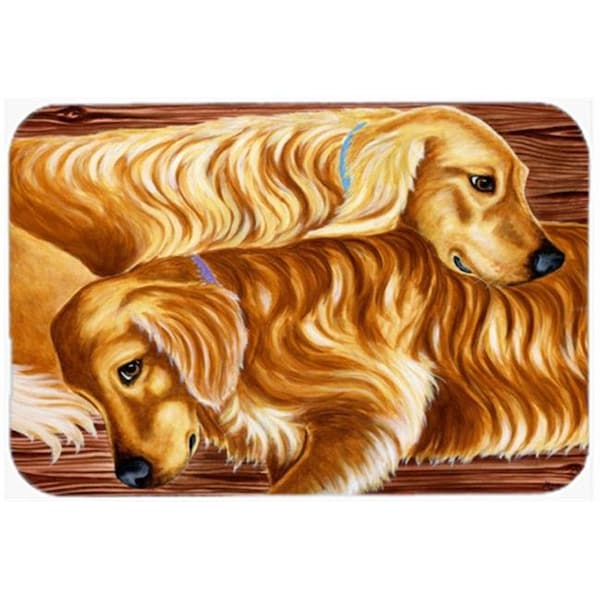 Carolines Treasures Carolines Treasures AMB1387LCB Zeus & Chloie the Golden Retrievers Glass Large Cutting Board - AMB1387LCB