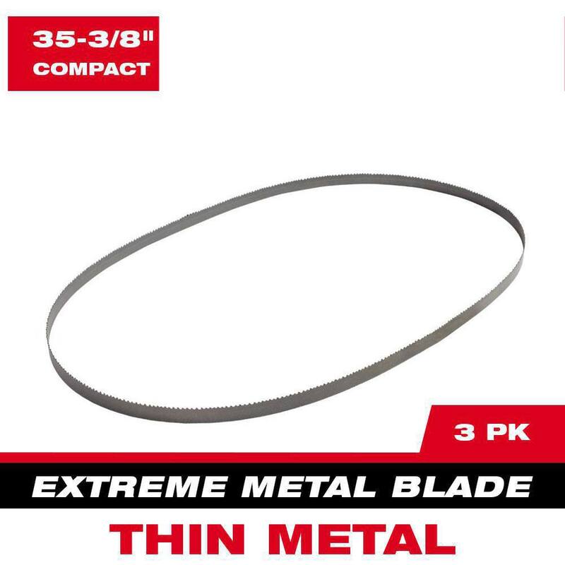 Si traducimos el título sin mencionar la marca del producto, sería así:

Hoja de sierra de banda compacta de corte extremadamente delgada para metal de 35-3/8 pulgadas, 12/14 TPI (paquete de 3) para M18 FUEL/Corded Compact Bandsaw - 48-39-0619