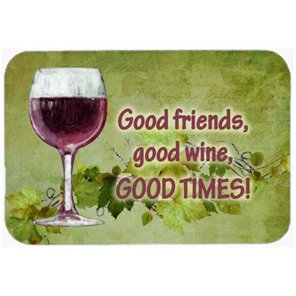 Carolines Treasures Carolines Treasures SB3070LCB Good Friends; Good Wine; Good Times Glass Cutting Board - Large - SB3070LCB