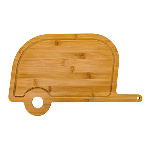 Camco inLife is Better at the Campsitein Bamboo Cutting Board - Retro RV Design - 53089
