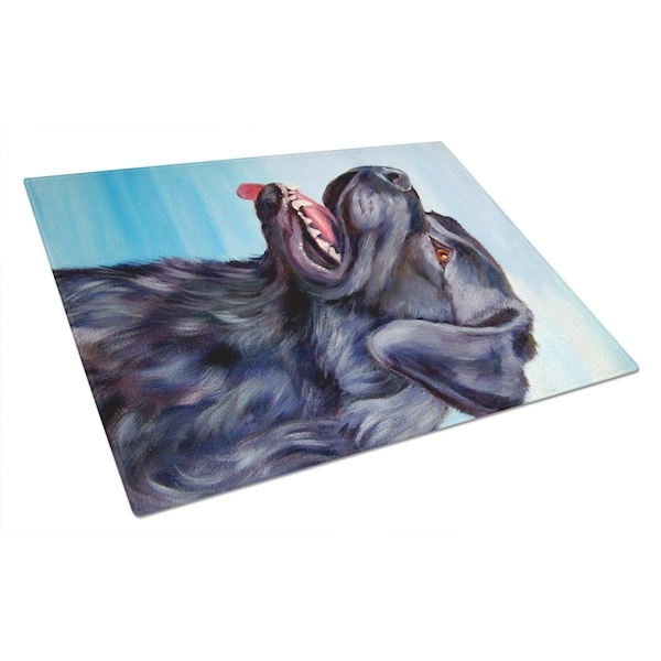 Carolines Treasures Black Labrador Retriever Glass Cutting Board Large - 7389LCB