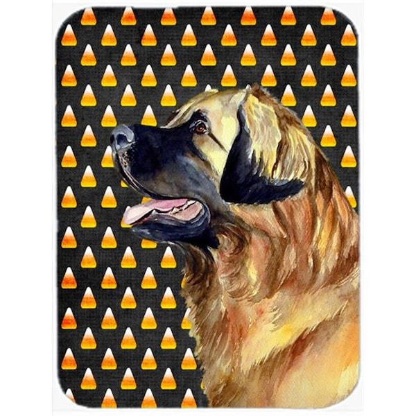 Carolines Treasures Carolines Treasures LH9043LCB Leonberger Candy Corn Halloween Portrait Glass Cutting Board - Large - LH9043LCB
