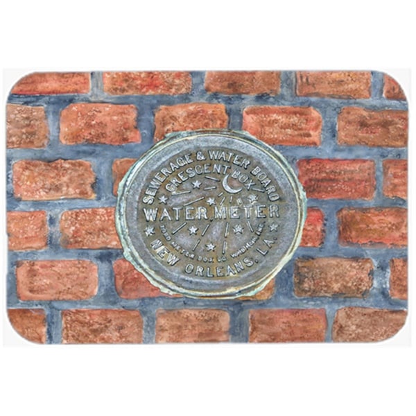 Carolines Treasures 15 X 12 In. New Orleans Watermeter on Bricks Glass Cutting Board Large Size - 8829LCB